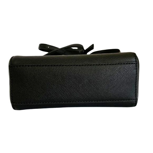 Kate Spade Black Leather Mini Flap Satchel/ Crossbody - Picture 8 of 13